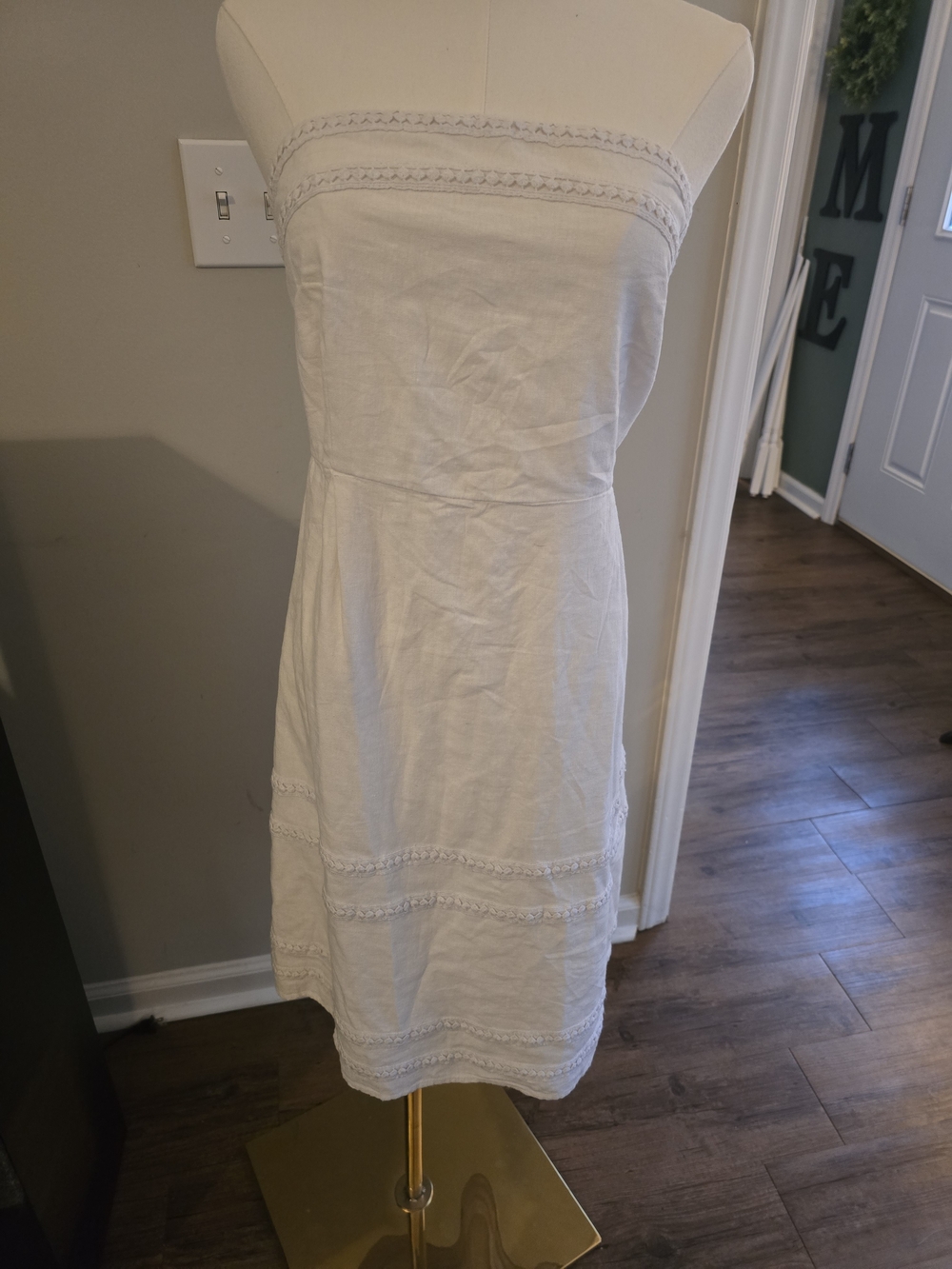 Old Navy White Strapless Eyelet Sundress